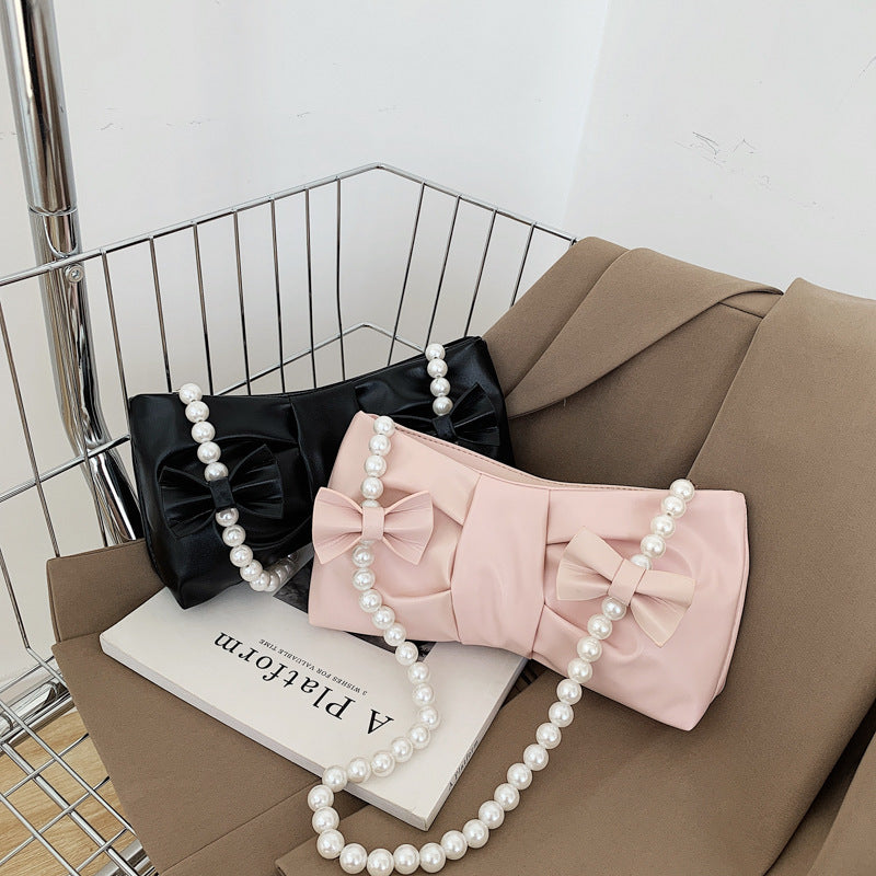 Wholesale PU Bow Fold Shoulder Bag